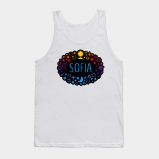 Sofia name surrounded by space Tank Top